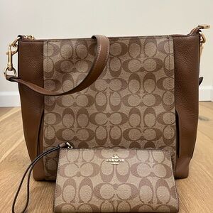 Coach cross body messenger bag and wallet/wristlet